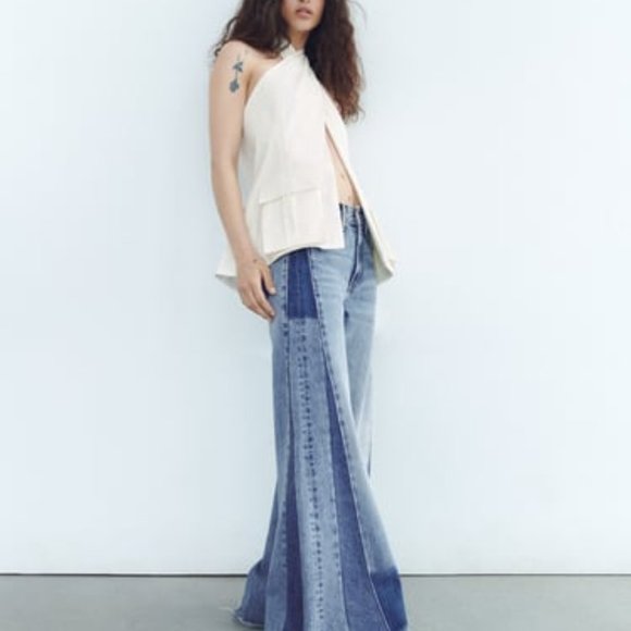 NWT ZARA OPEN BACK HALTER TOP SIZE M - Picture 3 of 4